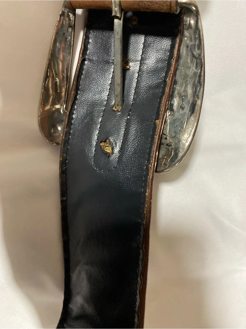 Leopard Print leather Women's Belt with Amber Accent Buckle